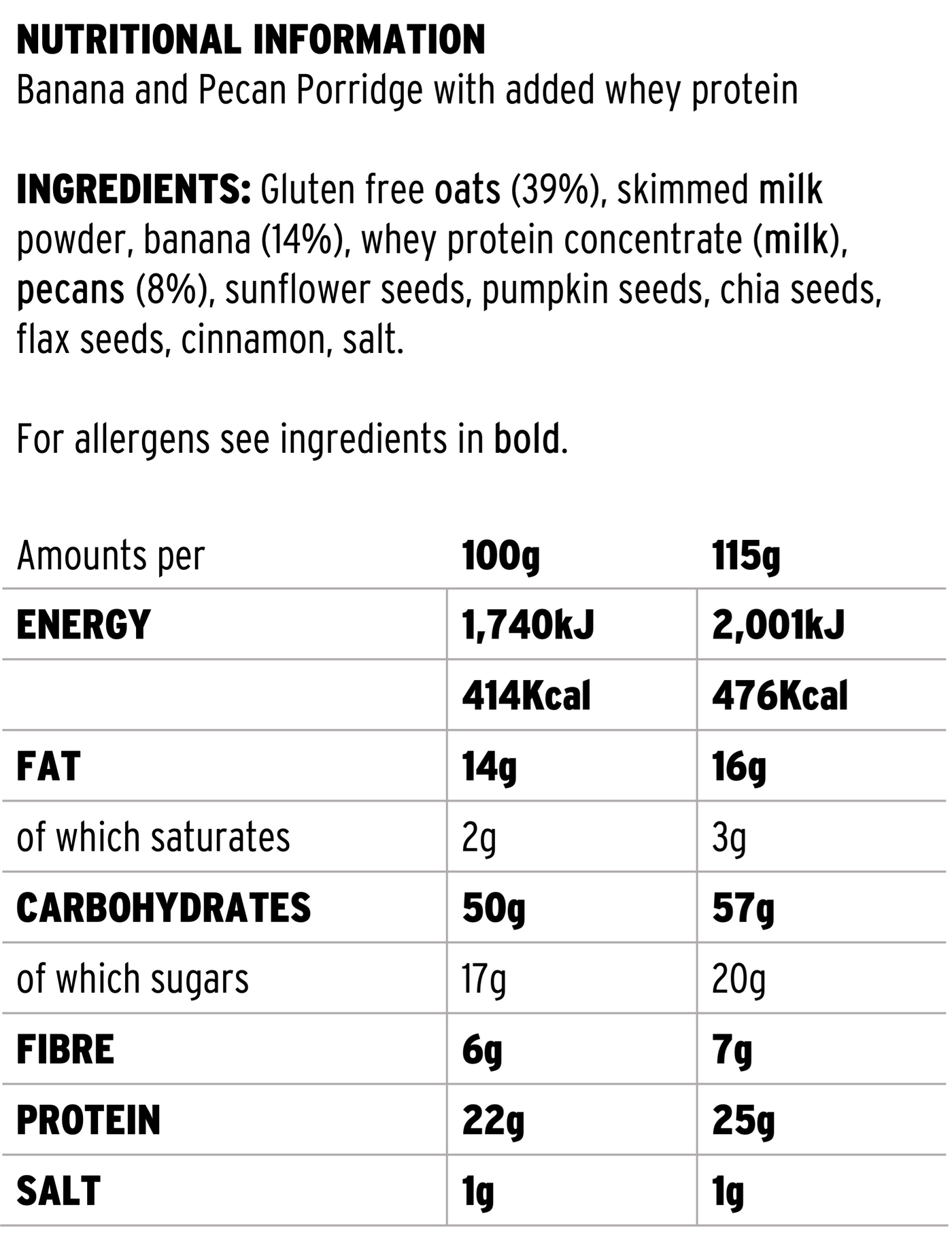 Resilient Nutrition - High Protein Porridge