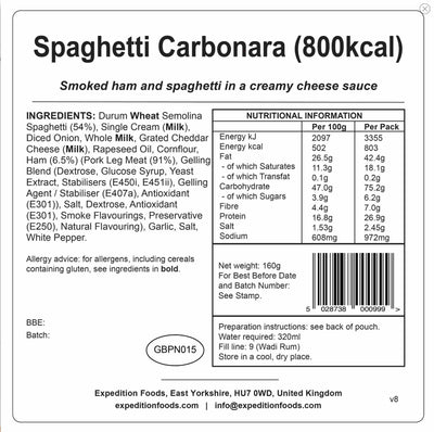 Expedition Foods Spaghetti Carbonara (800kcal)