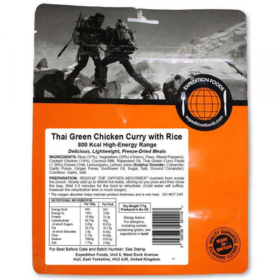 Expedition Foods - Thai Green Chicken Curry with Rice