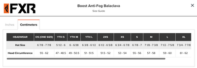FXR Boost Anti Fog Facemask Balaclava